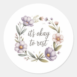 It’s Okay to Rest Sticker Mental Health