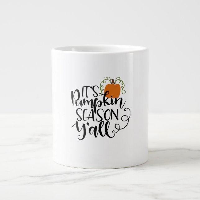 It’s Pumpkin Season Y’all Large Coffee Mug (Front)