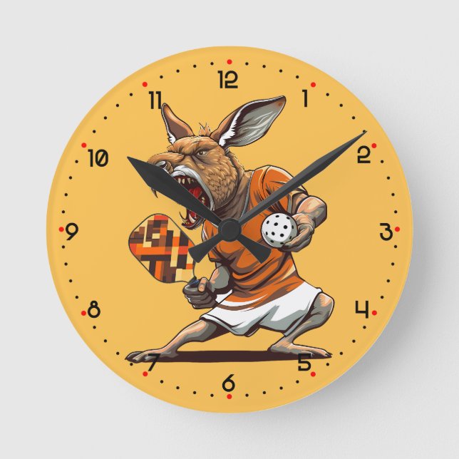 It’s Roo Time Pickleball  Round Clock (Front)