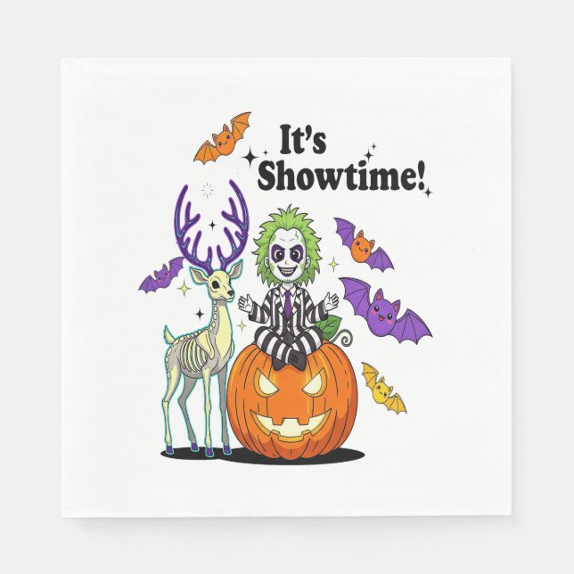 It’s Showtime Funny Halloween Napkin (Front)