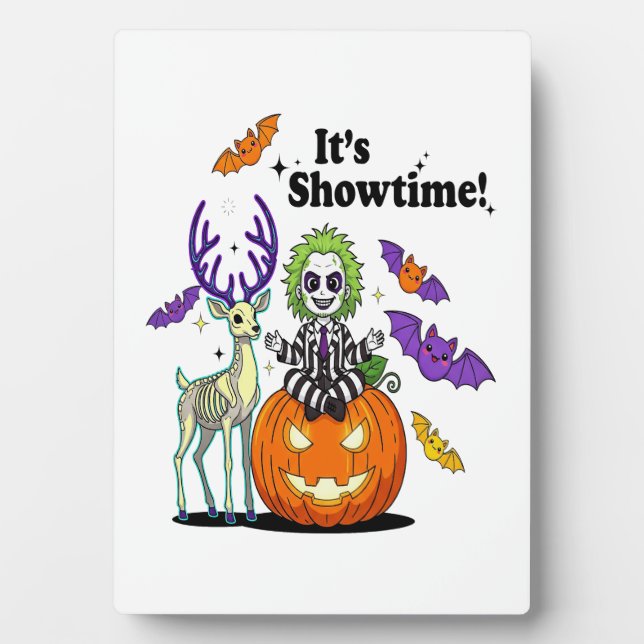 It�s Showtime Funny Halloween Plaque (Front)