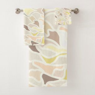 It’s So Ivory Geometric Abstract Pattern  Bath Towel Set
