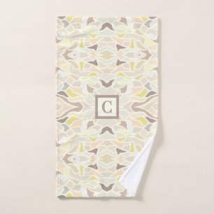 It’s So Ivory Geometric Abstract Pattern Hand Towel