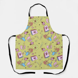 It’s Springtime Book Lovers Colorful Doodles Apron