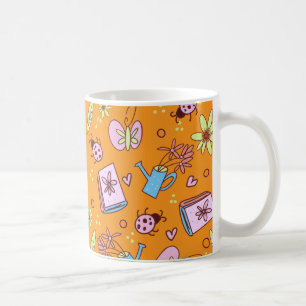 It’s Springtime Book Lovers Colourful Doodles Coffee Mug