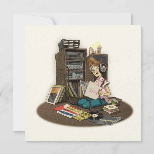 “It’s Still Rock & Roll to Me” Flat Greeting Card (Front)