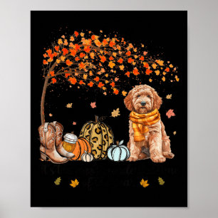 It’s The Most Wonderful Time Goldendoodle Pumpkins Poster