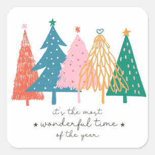 It’s the most wonderful time of the year Christmas Square Sticker
