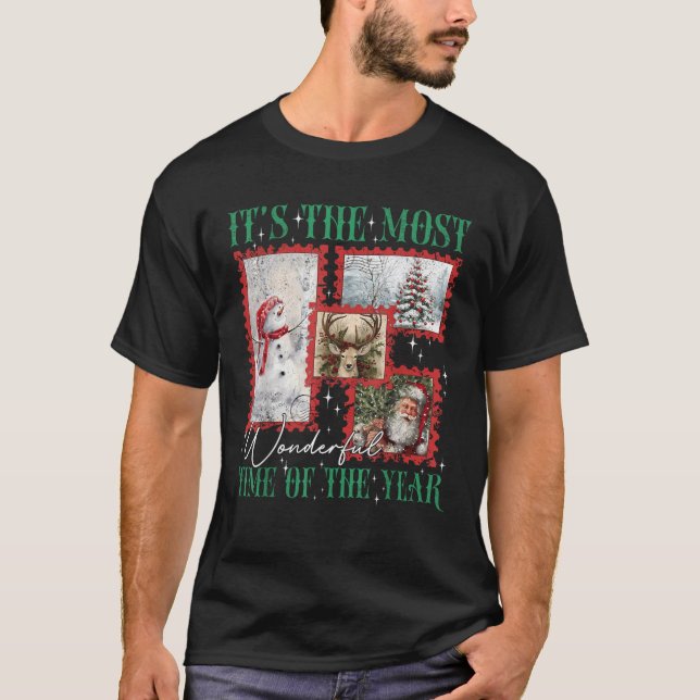 It s The Most Wonderful Time Of Year Retro Christm T-Shirt (Front)