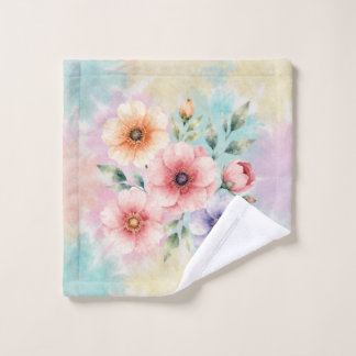 It’s Time To Bloom Tie Dye Florals Bath Towel Set