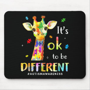 It’s to be different cute giraffe animal autism mouse mat