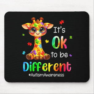 It’s to be different cute giraffe animal autism mouse mat