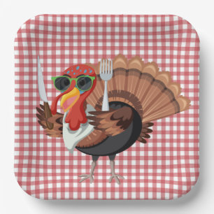 It’s Turkey Time with Red Chequered Paper Plates