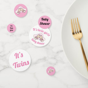 It’s twin girls! Baby shower table confetti
