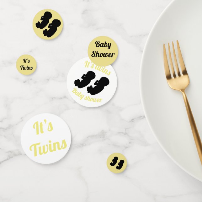 It’s twins! Baby shower table confetti (Group)
