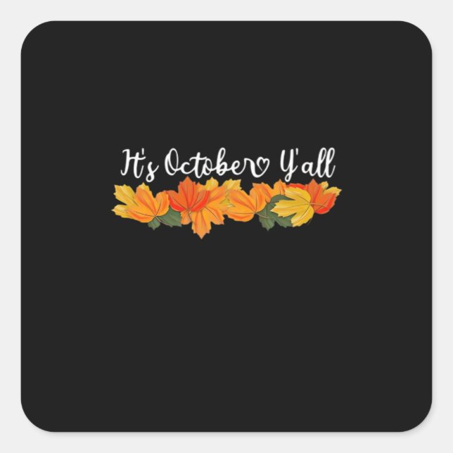 It’s Y’all Cute Fall Creative Casual Square Sticker (Front)