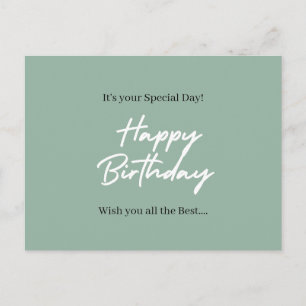 It’s Your Special Day – Happy Birthday Postcard