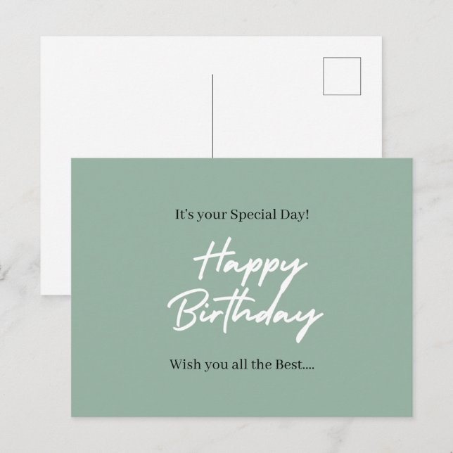 It’s Your Special Day – Happy Birthday Postcard (Front/Back)