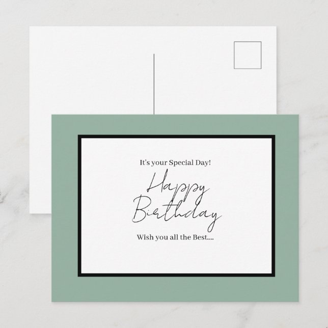 It’s Your Special Day – Happy Birthday Postcard (Front/Back)