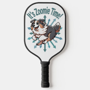 It’s Zoomie Time Australian Shepherd Pickleball Paddle