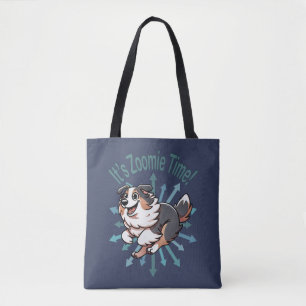 It’s Zoomie Time Australian Shepherd Tote Bag