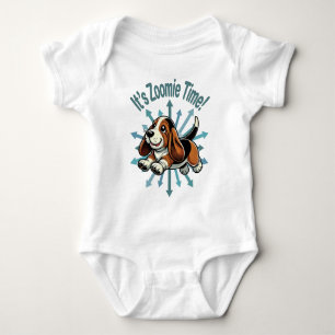 It’s Zoomie Time Basset Hound Baby Bodysuit