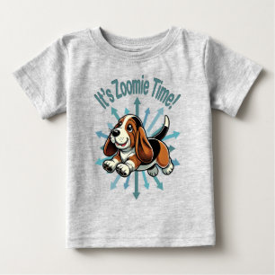 It’s Zoomie Time Basset Hound Baby T-Shirt