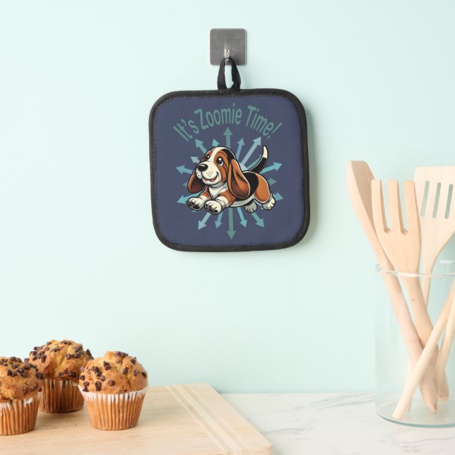 It’s Zoomie Time Basset Hound Pot Holder (Insitu(Hanging))