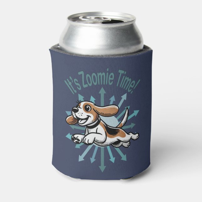 It’s Zoomie Time Beagle Can Cooler (Can Back)
