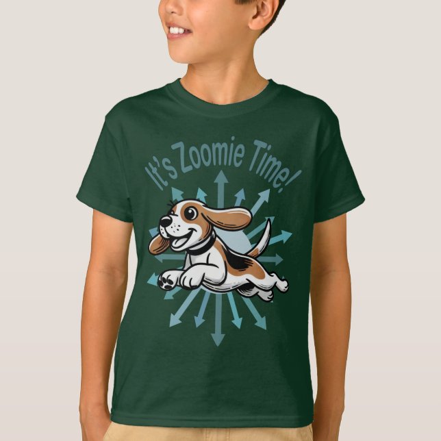 It’s Zoomie Time Beagle T-Shirt (Front)