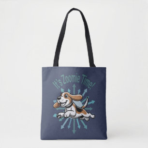 It’s Zoomie Time Beagle Tote Bag