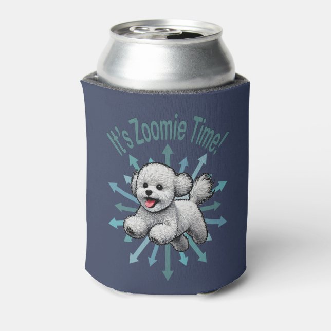 It’s Zoomie Time Bichon Frise Can Cooler (Can Back)