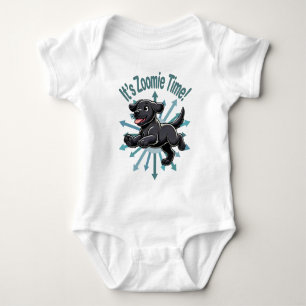 It’s Zoomie Time Black Lab Baby Bodysuit