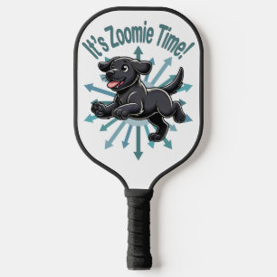 It’s Zoomie Time Black Lab Pickleball Paddle