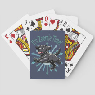 It’s Zoomie Time Black Lab Playing Cards