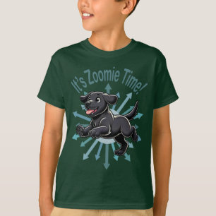 It’s Zoomie Time Black Lab T-Shirt