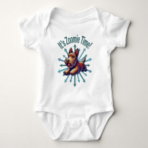 It’s Zoomie Time Brown Scotty Baby Bodysuit