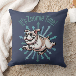 It’s Zoomie Time Bulldog Cushion