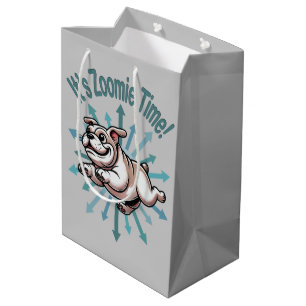 It’s Zoomie Time Bulldog Medium Gift Bag