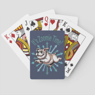 It’s Zoomie Time Bulldog Playing Cards