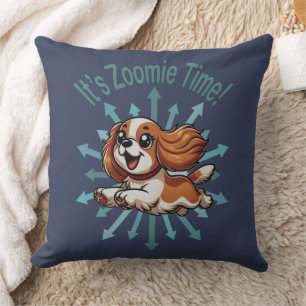 It’s Zoomie Time Cavalier Spaniel Cushion