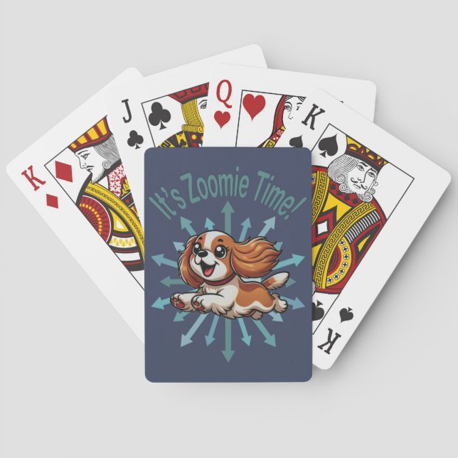 It’s Zoomie Time Cavalier Spaniel Playing Cards (Back)