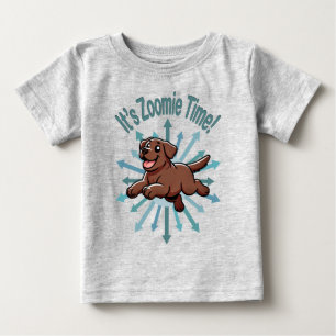 It’s Zoomie Time Chocolate Lab Baby T-Shirt