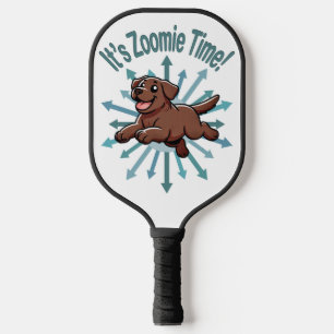 It’s Zoomie Time Chocolate Lab Pickleball Paddle