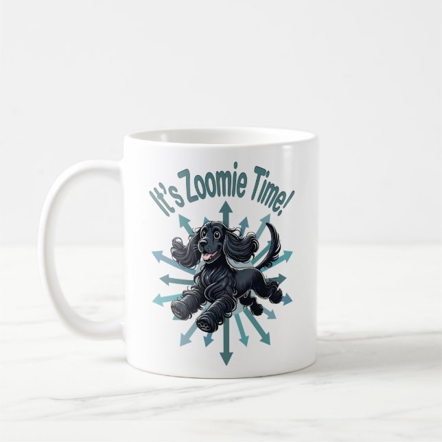 It’s Zoomie Time Cocker Spaniel Coffee Mug (Left)