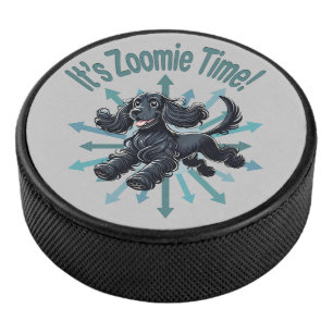 It’s Zoomie Time Cocker Spaniel Hockey Puck