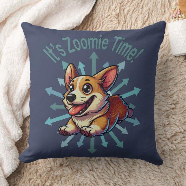 It’s Zoomie Time Corgi Cushion (Blanket)