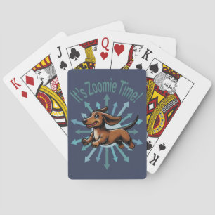 It’s Zoomie Time Dachshund Playing Cards