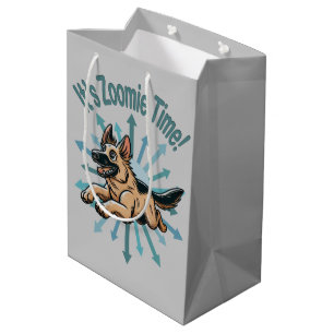 It’s Zoomie Time German Shepherd Medium Gift Bag