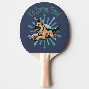 It’s Zoomie Time German Shepherd Ping Pong Paddle